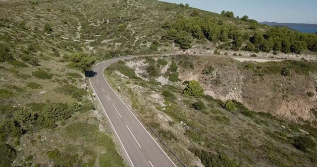 Carretera vacía en Croacia