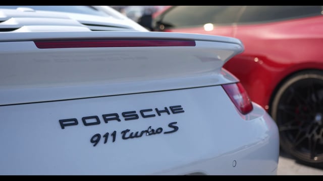 Rear view of a Porsche 911 Turbo S