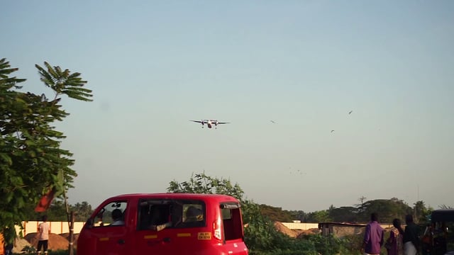 Aterrizaje de avión en India