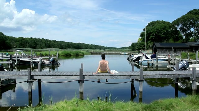 Man relaxing on the dock