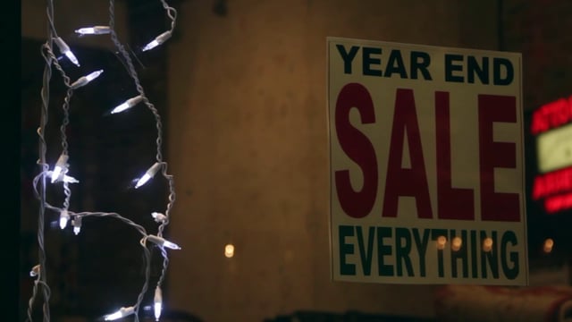 'Year end sale' Sign