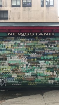 Painted newsstand door