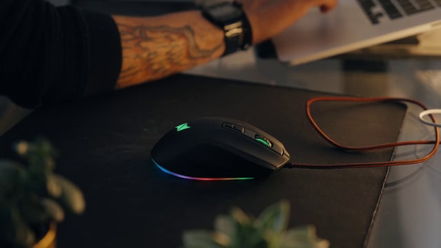 Mouse with colored LED backlight