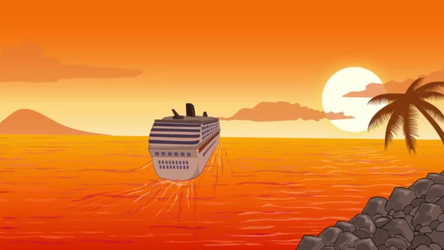 Cruise ship animation