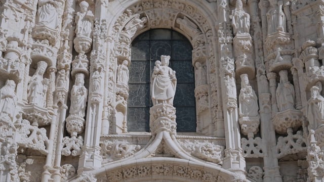 The ancient sculptures of the Jeronimos Monastery