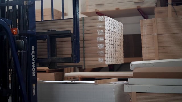 Forklift in a factory 