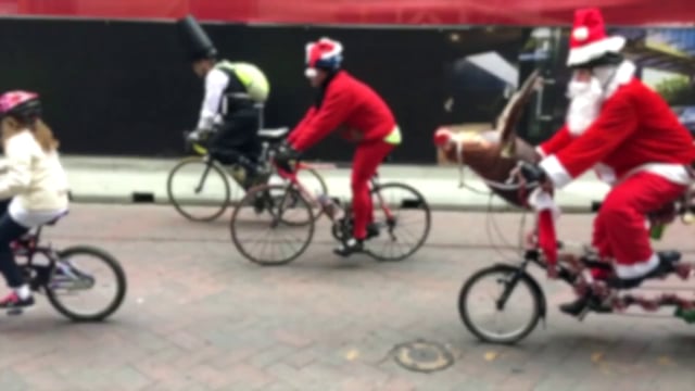 Cycling Santa