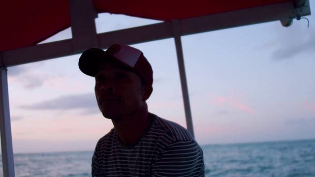 Silhouette of a local fisherman