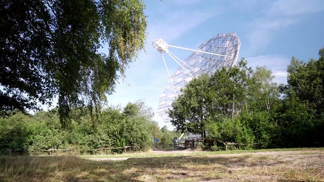 Radar station in a field