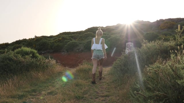 Walking near the mountains