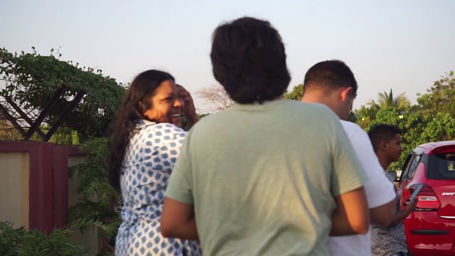 Friends laughing in India 