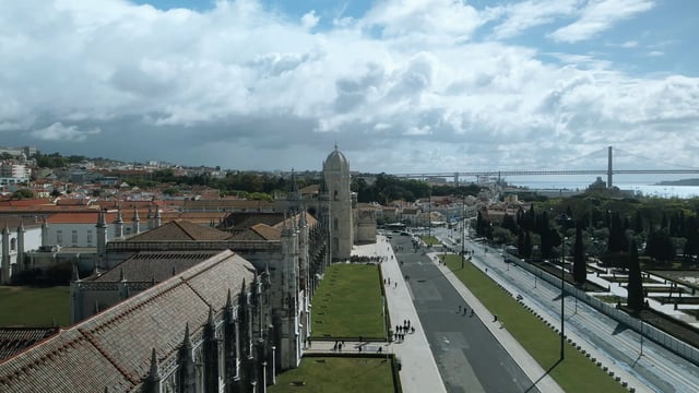Vista aérea de la ciudad de Belem de Lisboa