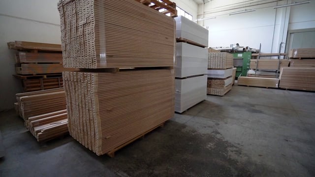 Woodpiles in storage 