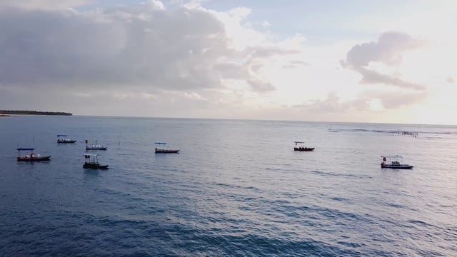 Boats sailing in the sea