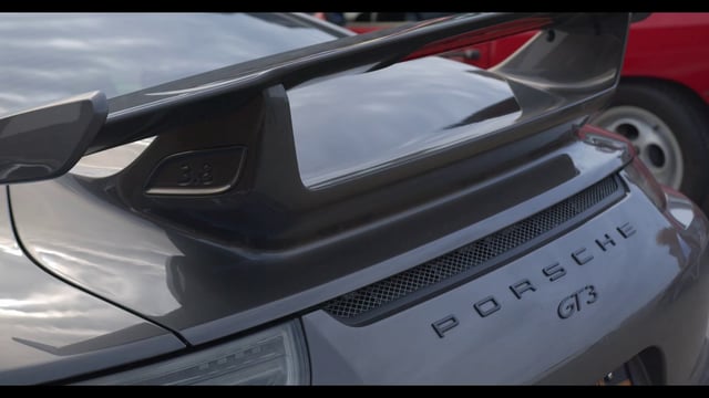 Vista trasera de un Porsche GT3