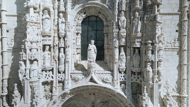 Architectural details on the Jeronimos Monastery