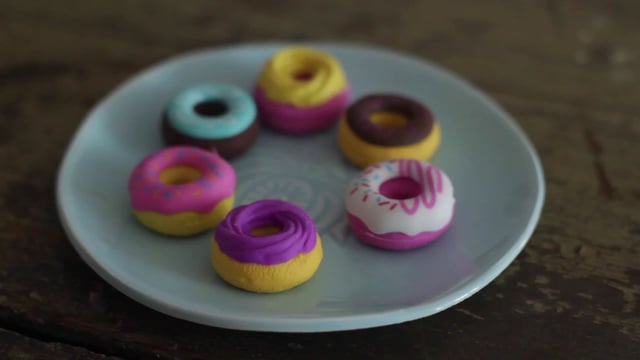 Mini donuts on a plate