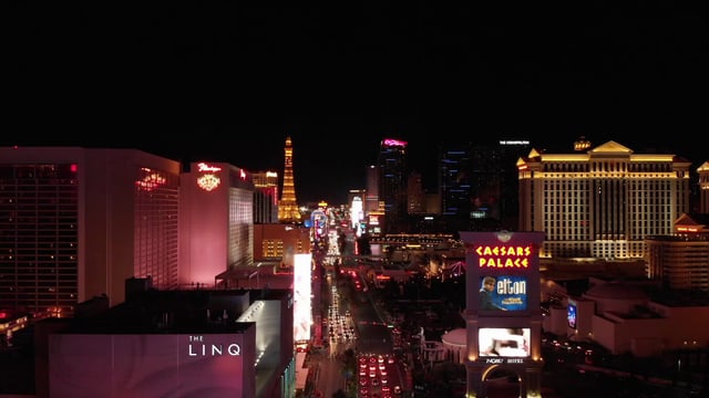 Las Vegas Strip Eiffel Tower Paris Casin, Stock Video