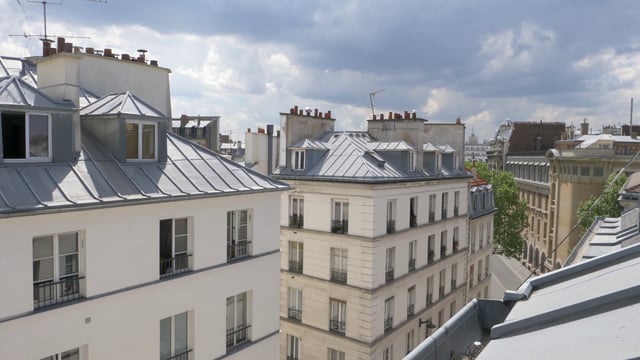 Parisian rooftops in Marais District