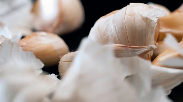 Macro shot of garlic cloves