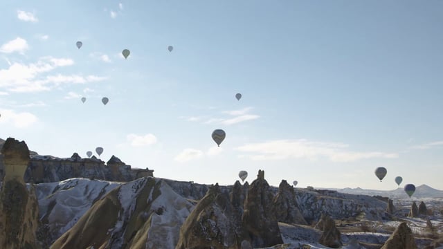 Timelapse of hot air balloons