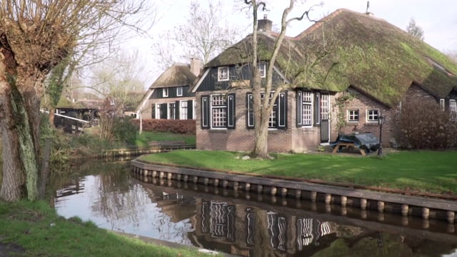 Dutch houses by the canal