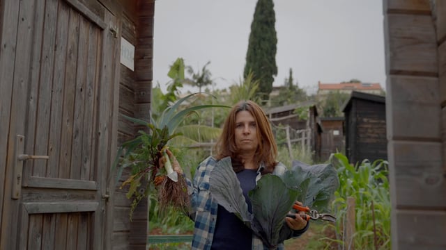 A female gardener