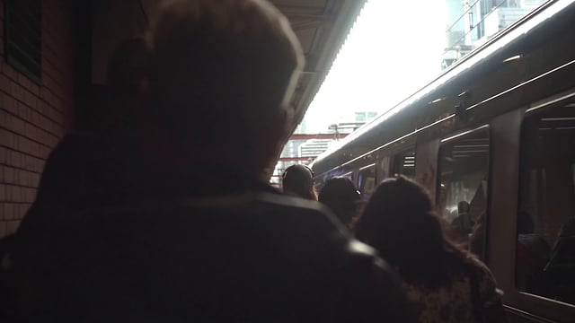 Train station platform in Melbourne