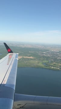 Canadian airplane flying 