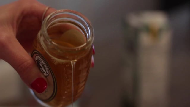 Pouring honey