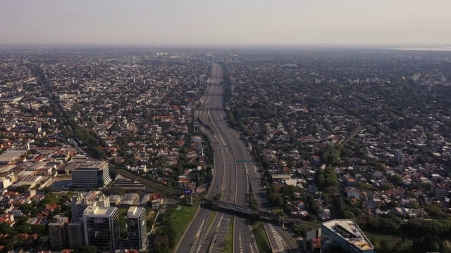 Empty highways in Buenos Aires, Argentina