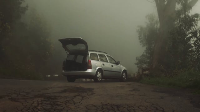 Car in the mist