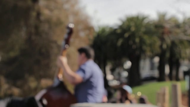 Playing the cello in the park
