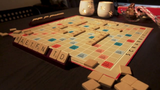 Scrabble with Christmas words