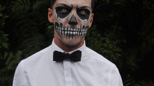 Halloween skull makeup