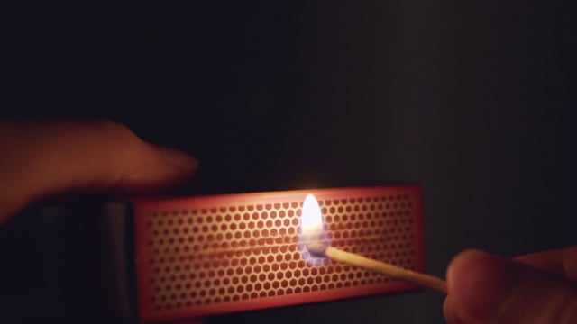Lighting a match