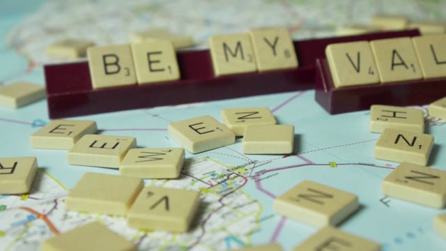 Scrabble 'Be my Valentine'