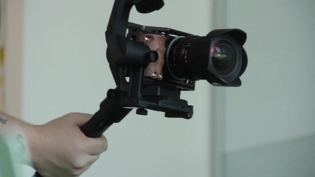 Man filming with a Sony Cam