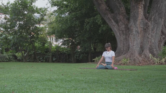 Woman doing a Lotus yoga pose