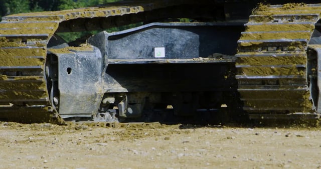 Bulldozer on construction site